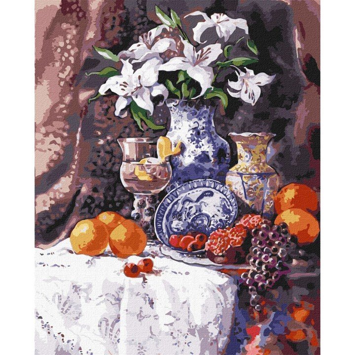 Картина за номерами "Білі лілії" ★★★★