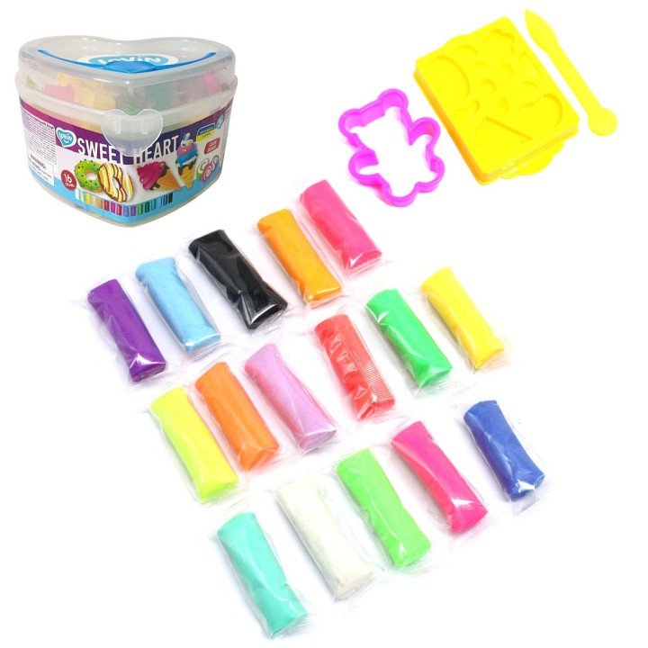 Набір для ліплення "Sweet heart", 16 кольорів
