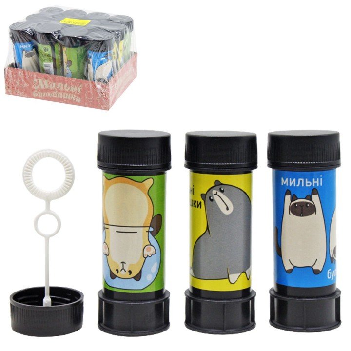 Мильні бульбашки "Коти" 60 мл,  (ціна за 12 шт)