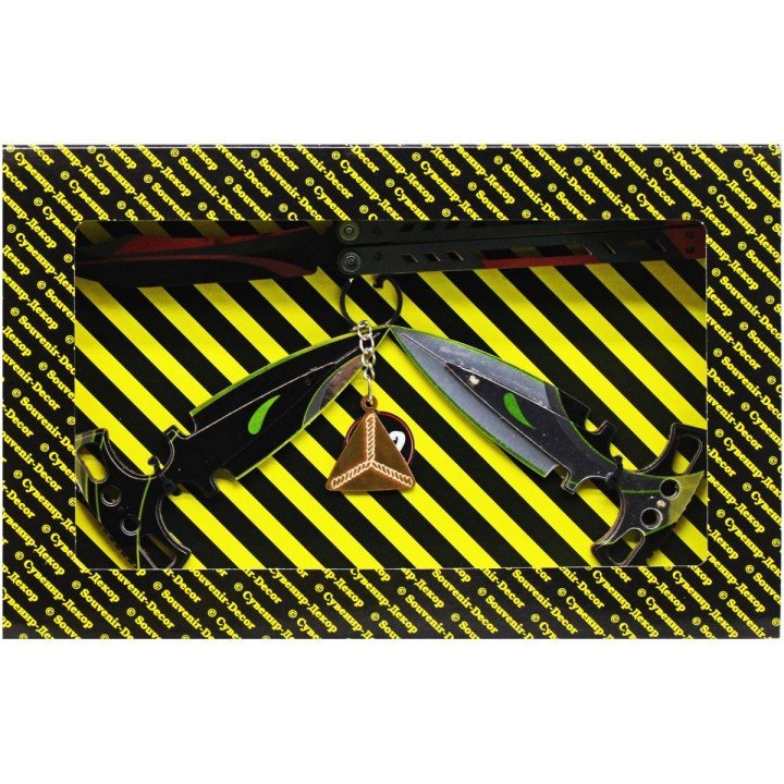 BOX Сувенірний SO-2 "МЕТЕЛИК BLACK WIDOW & HARMONY daggers"