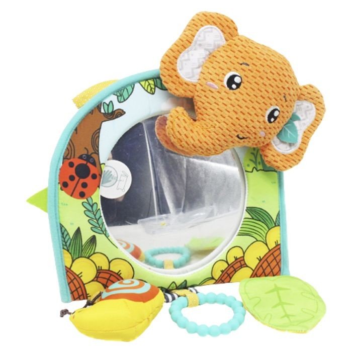 Брязкальце-підвіска с люстерком "Слонік" (помаранчевий)