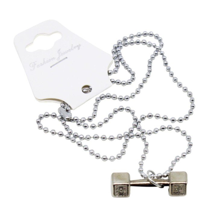 Підвіска на ланцюжку "Срібляста гиря"