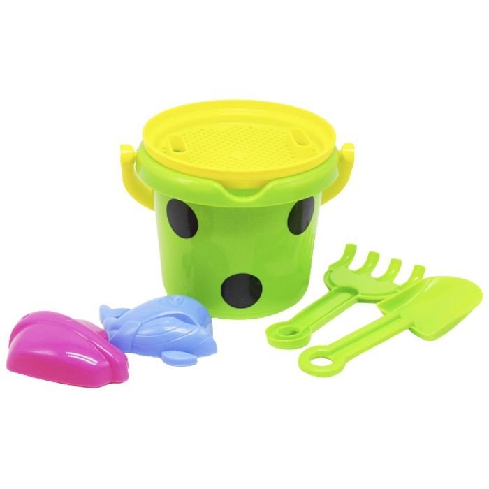 Пісочний набір "Горошок", 6 елем. (зелений)