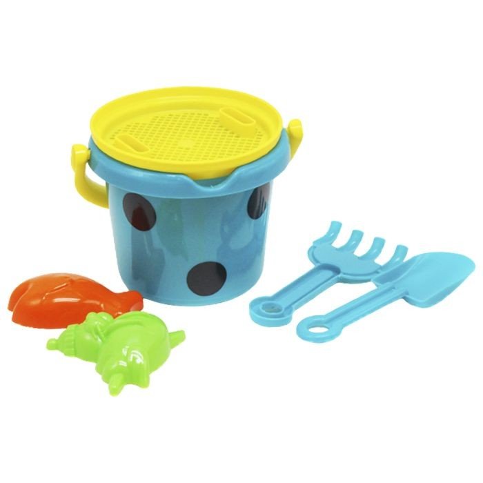 Пісочний набір "Горошок", 6 елем. (бірюзовий)