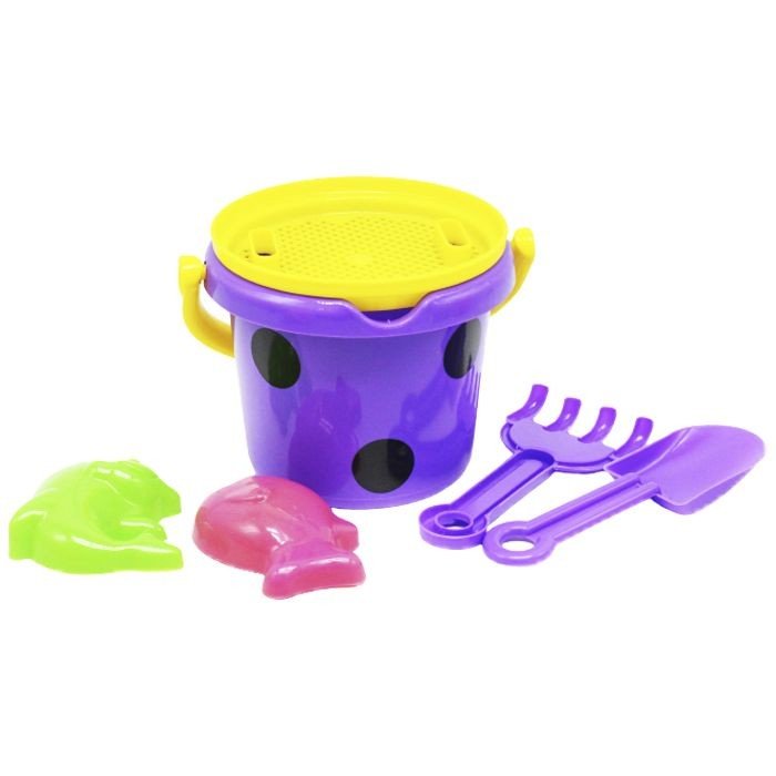 Пісочний набір "Горошок", 6 елем. (фіолетовий)