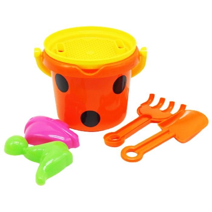 Пісочний набір "Горошок", 6 елем. (помаранчевий)