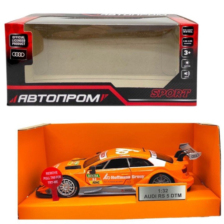 Машинка металева "Audi RS 5 DTM" із серії "Автопром" (помаранчева)