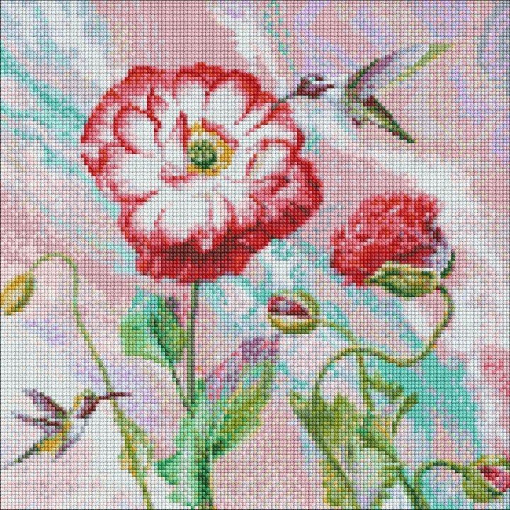 Алмазна мозаїка "Легкий етюд" 40х40 см