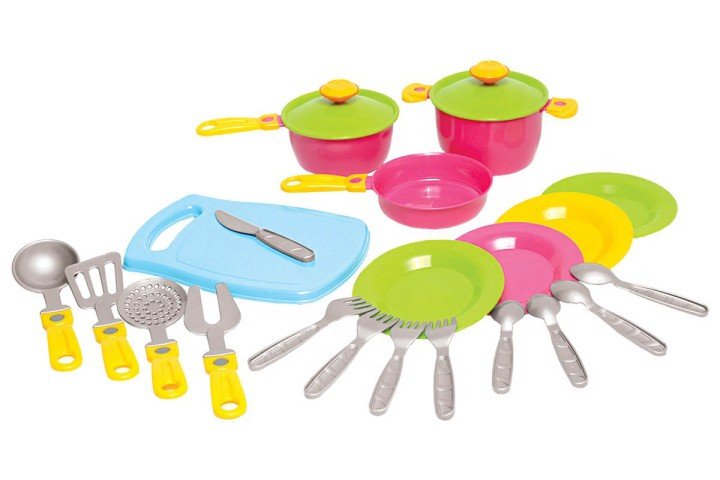 Набір посудкі з дощечку, 23 предмета