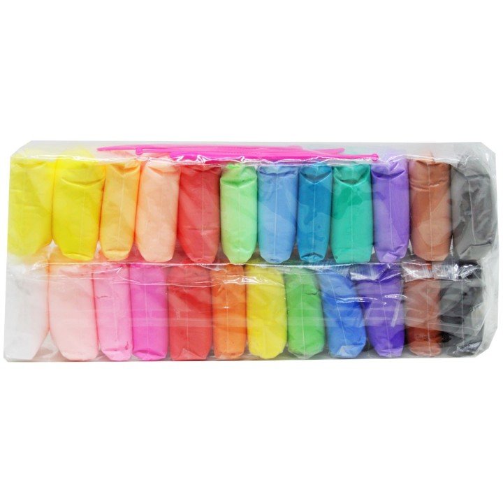 Повітряний пластилін з 24 кольорів