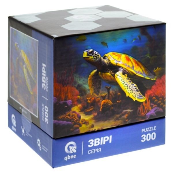 Пазли "Звірі. Черепаха та океан", 300 деталей
