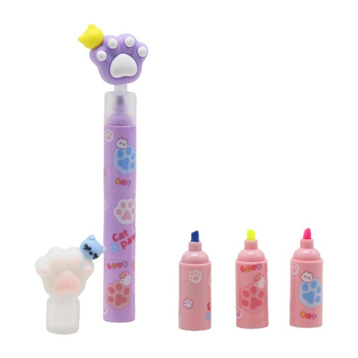 Маркер-текстовидільник 3 в 1 "Лапка"