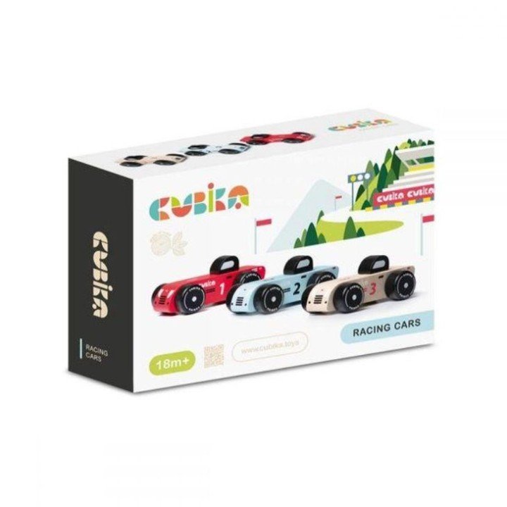 Набір деревʼяних машинок "Гонки"/Racing cars (3 шт)