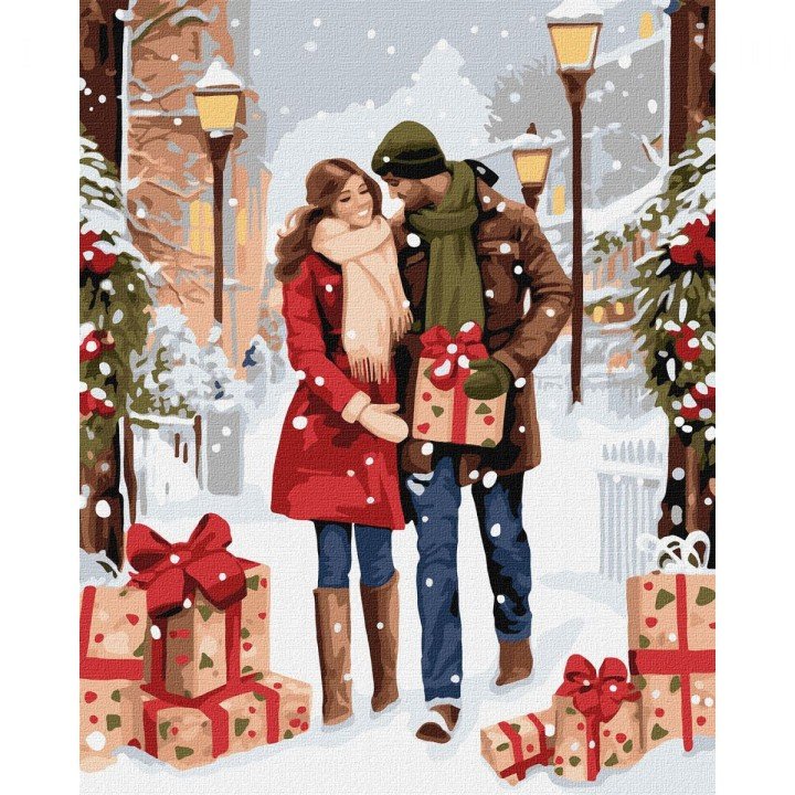 Картина за номерами "Обмін подарунками" ★★★