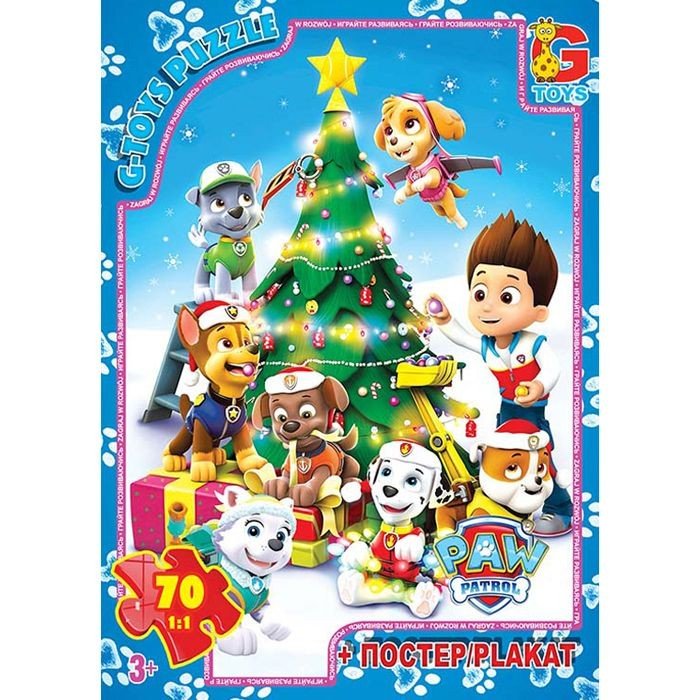 Пазли "Щенячий патруль" + постер, 70 елем.