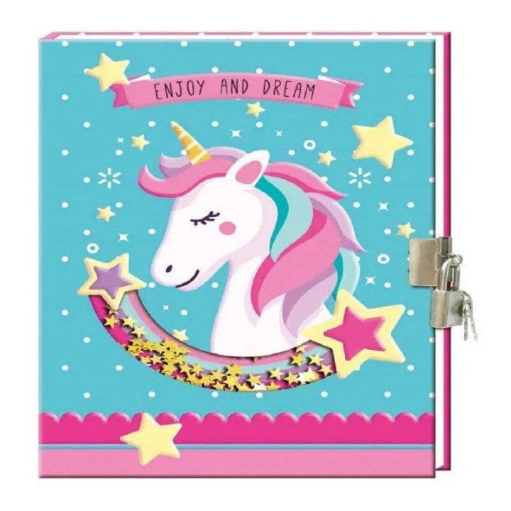 Блокнот на замочку "Єдиноріг із зіркою" (80 аркушів)