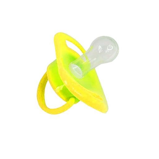 Пустушка силіконова, кругла (0+), жовта