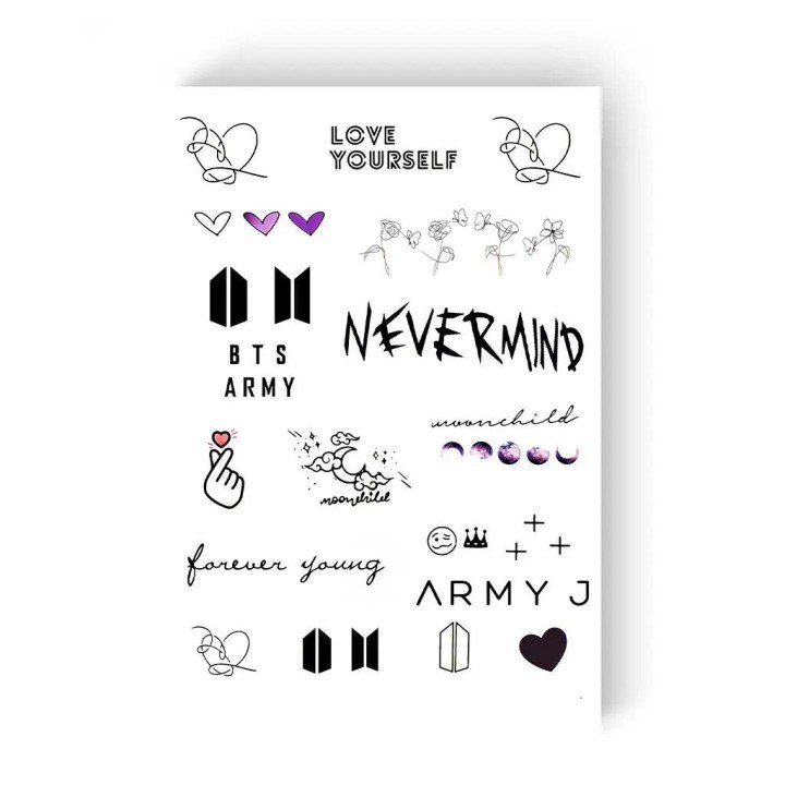 Тимчасові тату-перебивки "BTS"