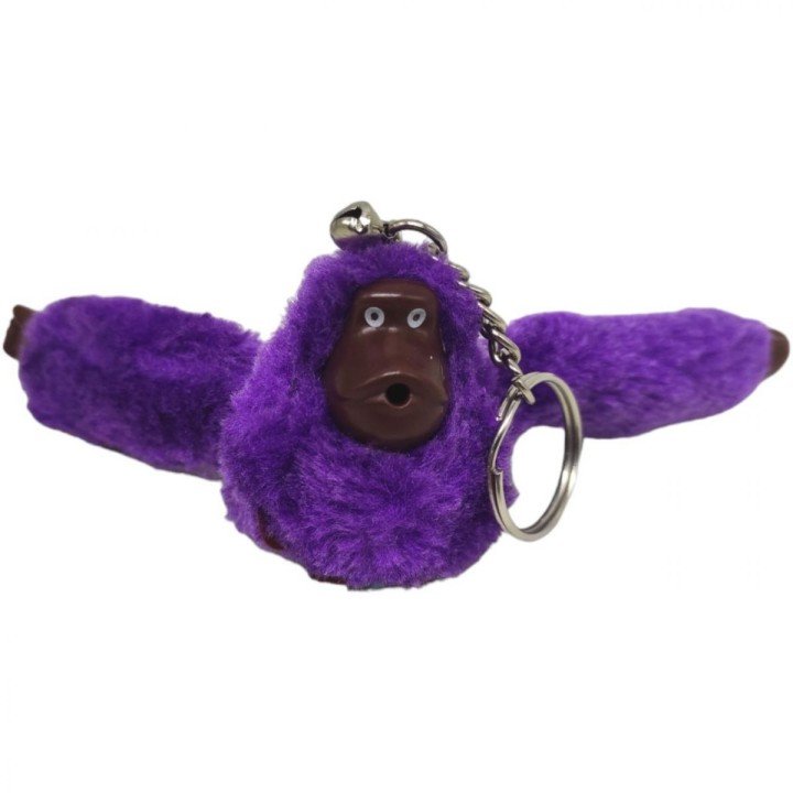 Брелок хутряний "Горила", фіолетовий