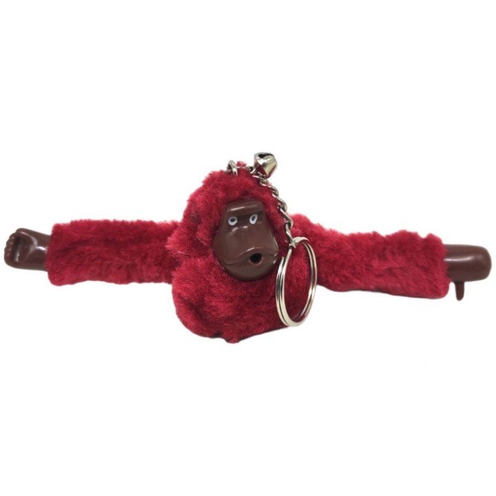 Брелок хутряний "Горила", бордо