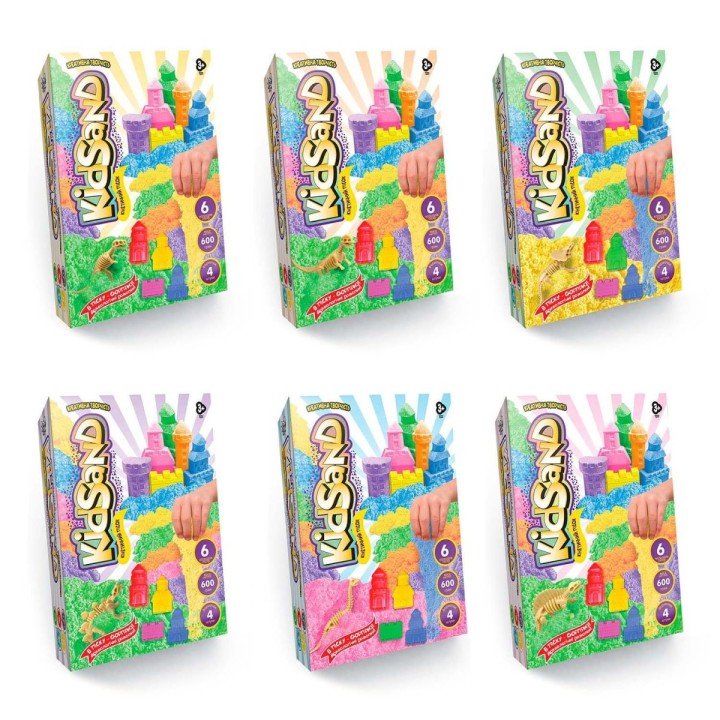 Набір креативної творчості "Кінетичний пісок "KidSand" коробка 600 г укр (6)