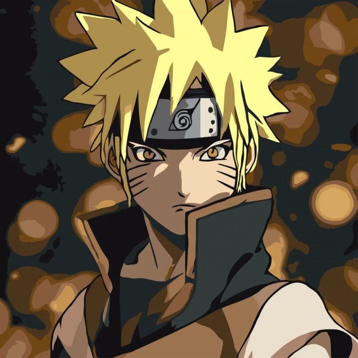 Картина за номерами на ДВП "Аніме. Наруто" 30х30 см ★★★