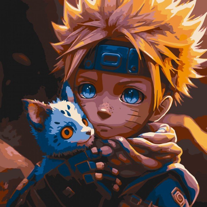 Картина по номерах "Аніме. Наруто" 40x40 см