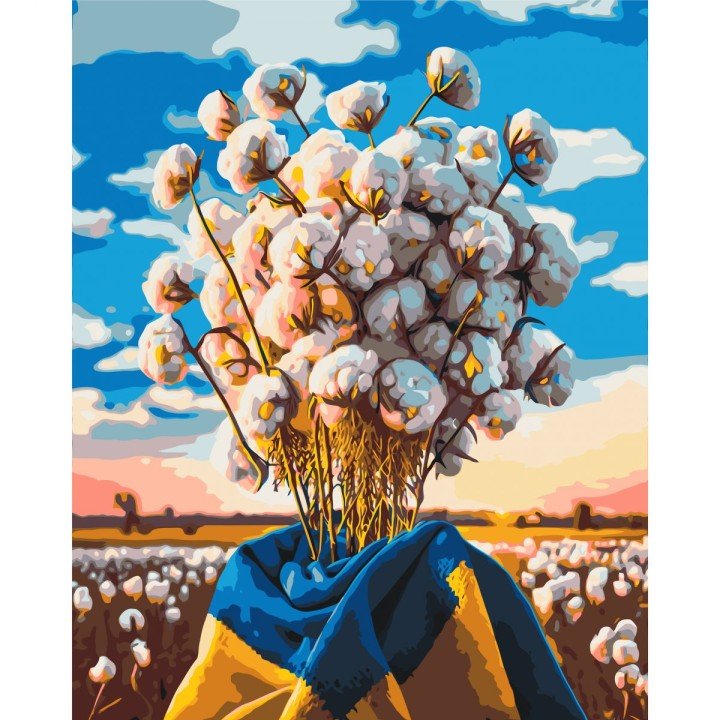 Картина по номерах "Бавовна українська" 40x50 см