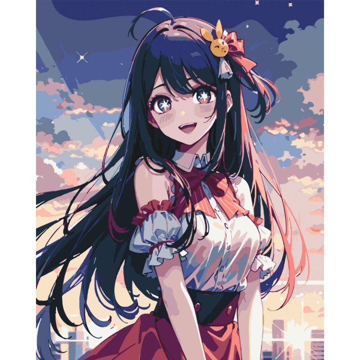 Картина по номерах "Аніме. Дитина улюбленця / Моя зірка, Хошіно Ай" 40x50 см