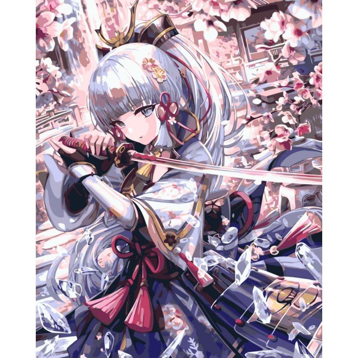 Картина по номерах аніме "Геншин Імпакт: Аяка" 40x50 см