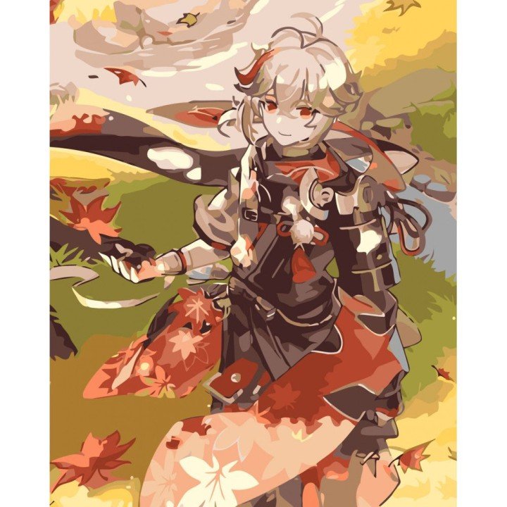 Картина по номерах аніме "Геншин Імпакт: Каедехара Кадзуха" 40x50 см