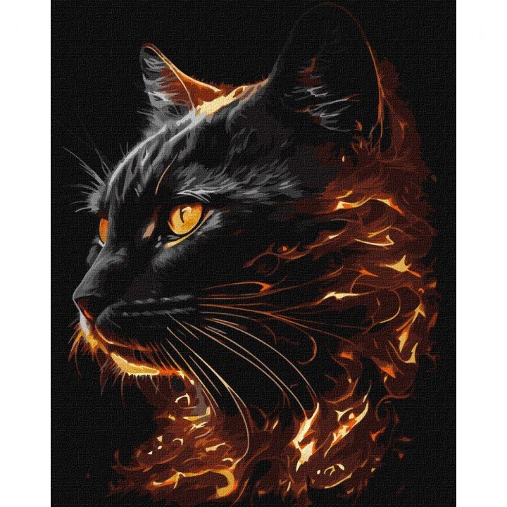 Картина за номерами з фарбами металік "Вогняна краса" 40х50 см
