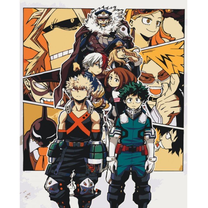 Картина по номерах "Аніме. Моя академія героїв" 40x50 см