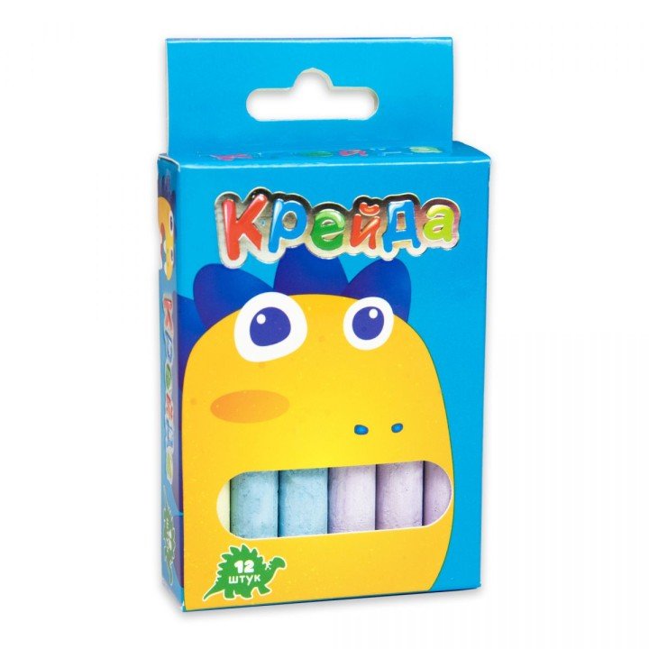 Крейда кругла, різнокольорова, 12 штук