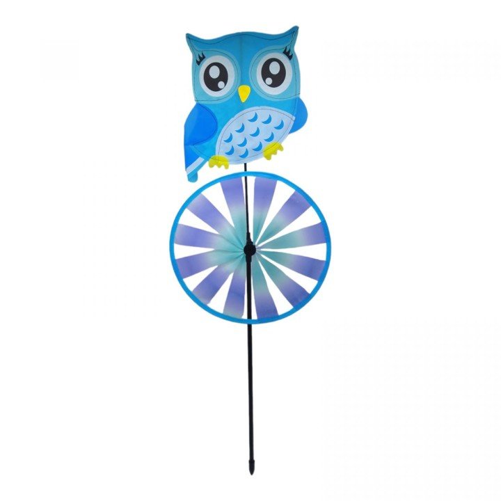 Вітрячок "Сова", висота 75 см, блакитна