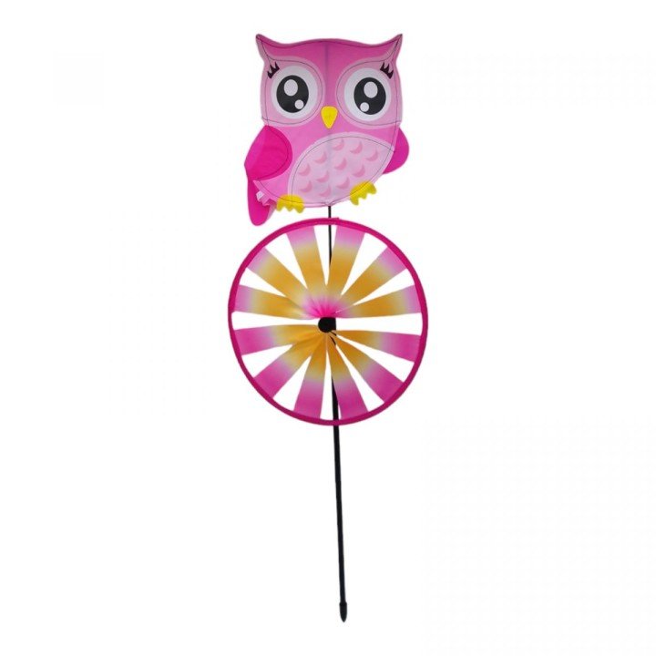Вітрячок "Сова", висота 75 см, рожева
