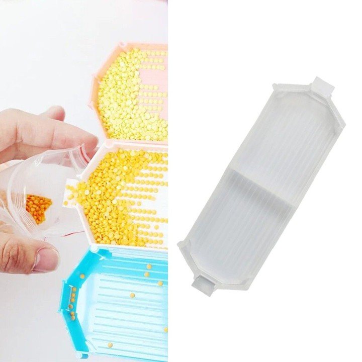 Лоток для алмазної мозаїки подвійний (прозорий) TRAY101