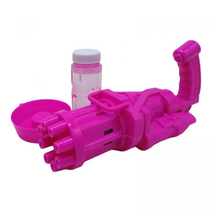 Кулемет-бластер для мильних бульбашок (малиновий)