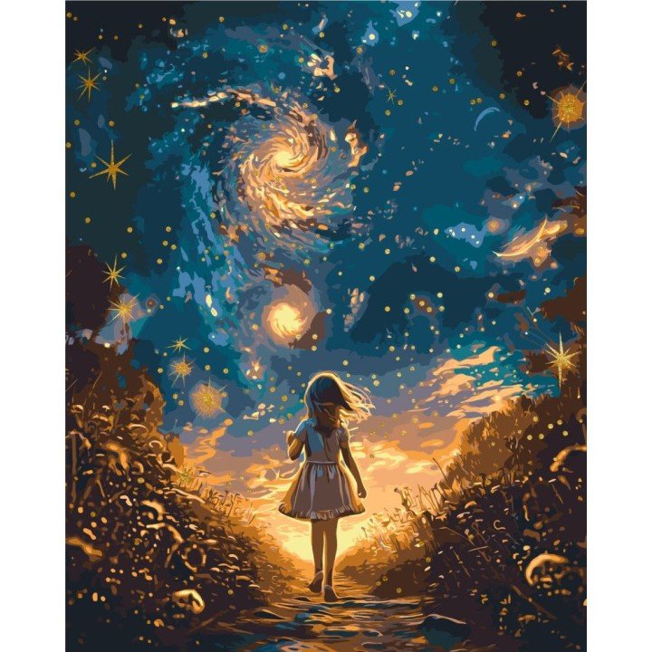 Картина по номерах "Місячне сяйво. Космос" 40x50 см