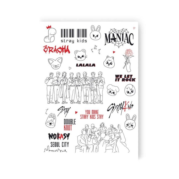 Тимчасові тату-перебивки "STRAY KIDS"