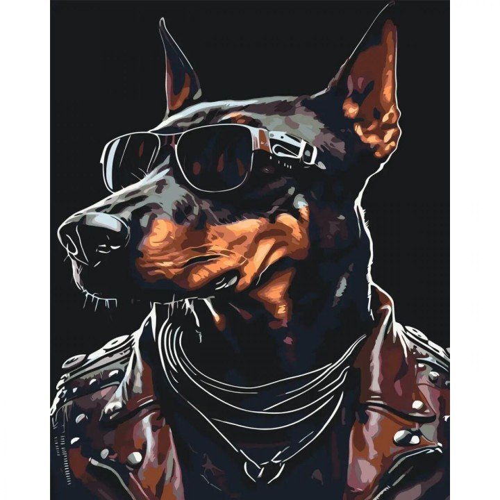 Картина по номерах "Доберман" 40x50 см