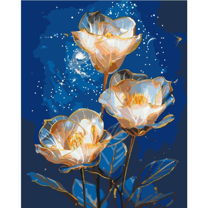 Картина по номерах з фарбами металік "Космічні астромерії" 40х50 см