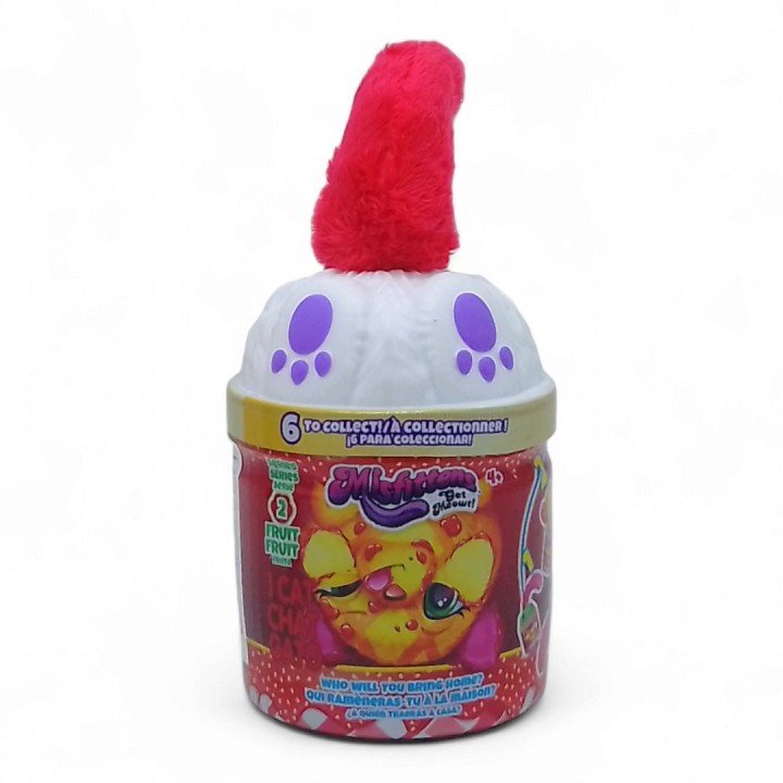 Мʼяка іграшка-сюрприз – Котик у банці (червоний)