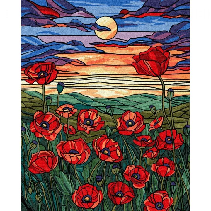 Картина по номерах "Краса маків" 40х50 см