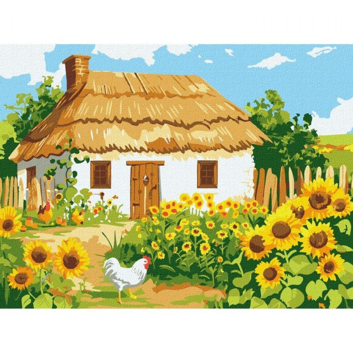 Картина по номерах "Рідний будиночок" 30х40  см