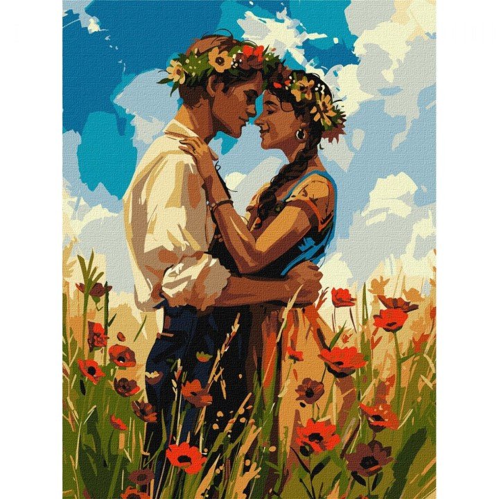 Картина по номерах "Закохана пара" 30х40  см