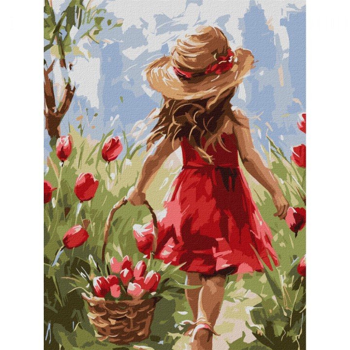 Картина по номерах "Квіткова радість" 30х40  см