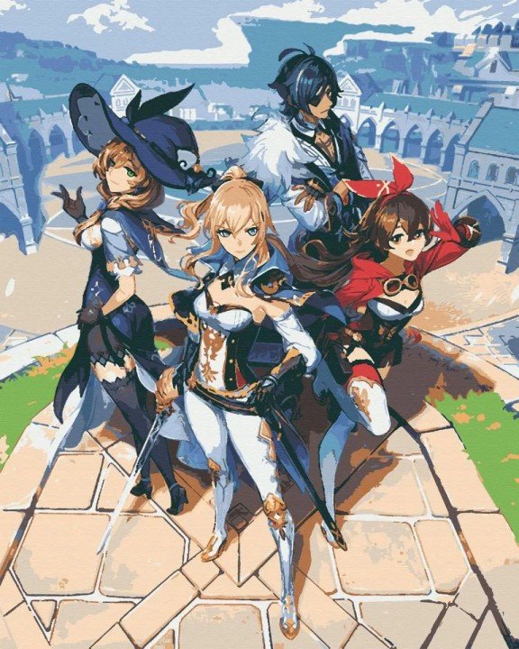 Картина по номерах "Аніме. Геншин Імпакт / Genshin  Impact" 40х50 см