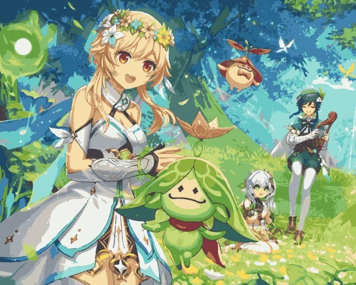 Картина по номерах "Аніме. Геншин Імпакт / Genshin  Impact. Ванарана" 40х50 см