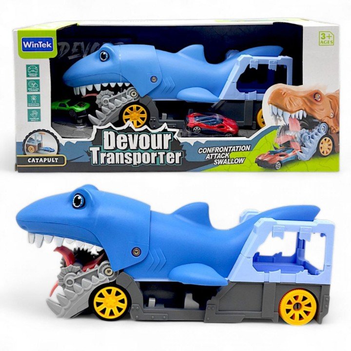 Трейлер із машинками "Devour Transporter: Акула"